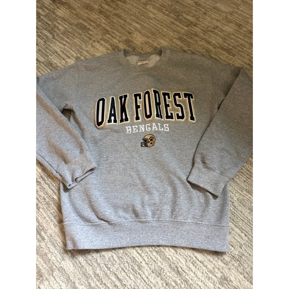 oak forest bengals crewneck- large